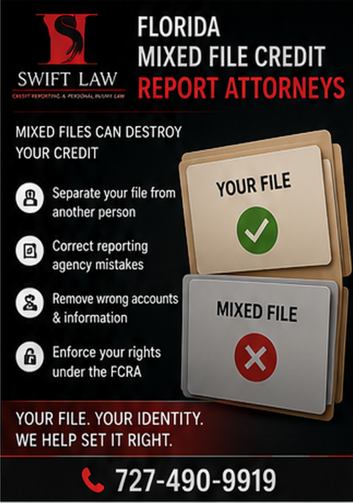 mixed file credit report attorney infographic