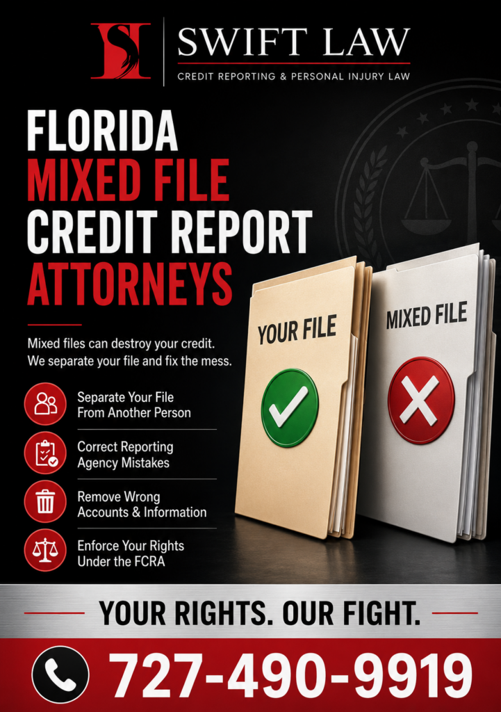 mixed file credit report attorney infographic